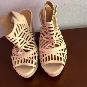 Cream colored Charlotte Russe wedges